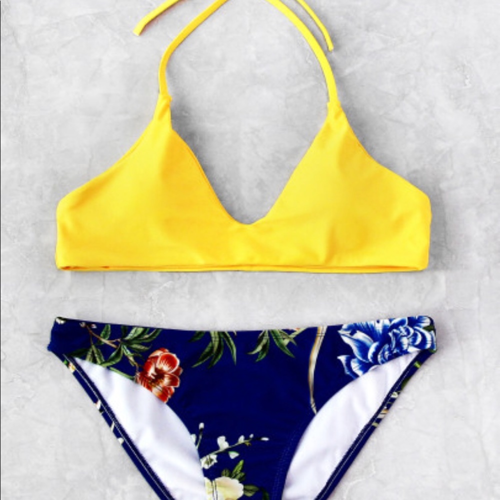 Yellow bikini top